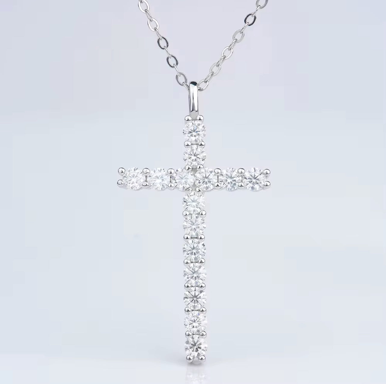 925 Silver Mossanite Diamond Jewelry Cross