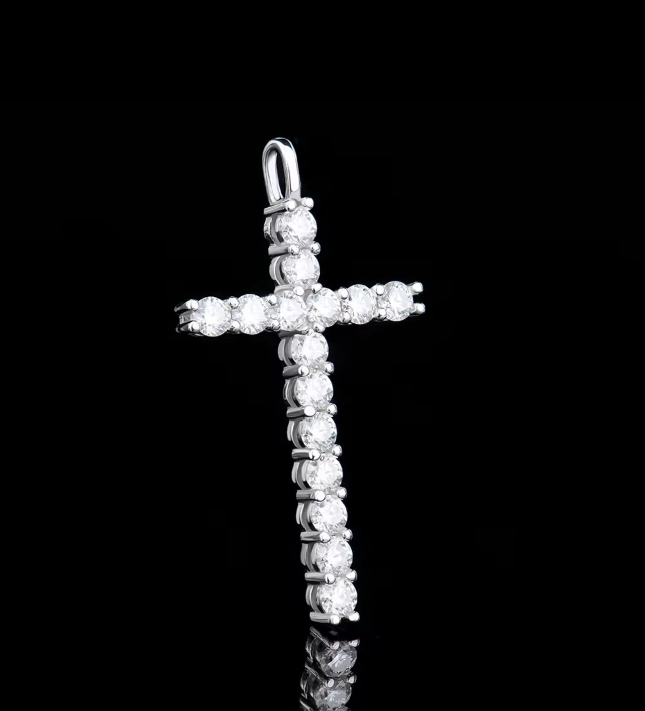 925 Silver Mossanite Diamond Jewelry Cross