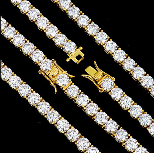 5mm Gold plated Tennis Chain