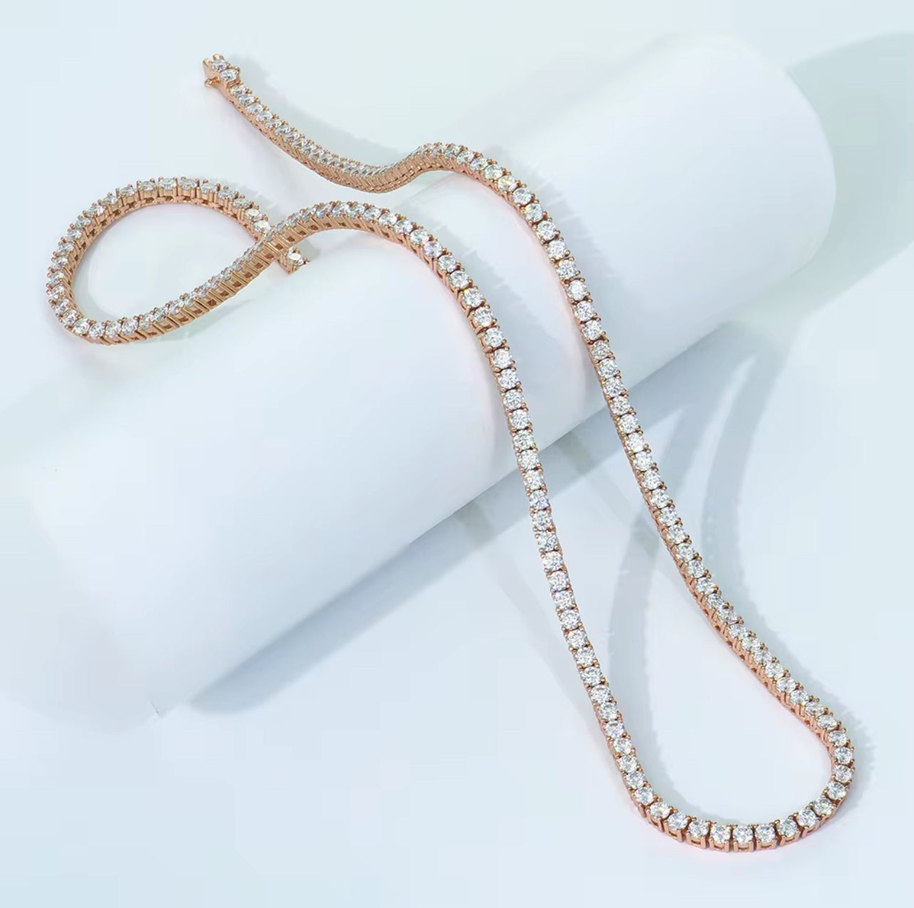 Mossanite Diamond Tennis Necklace s925