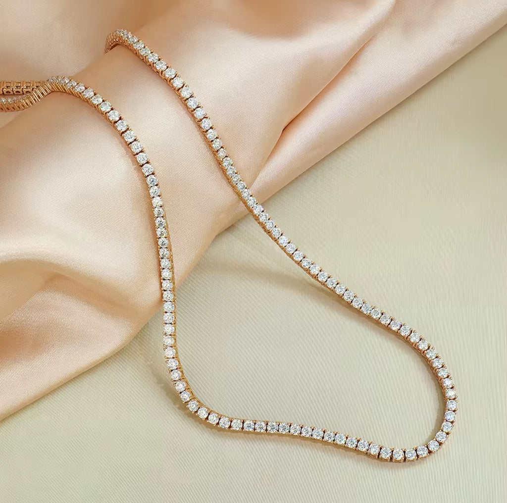 Mossanite Diamond Tennis Necklace s925